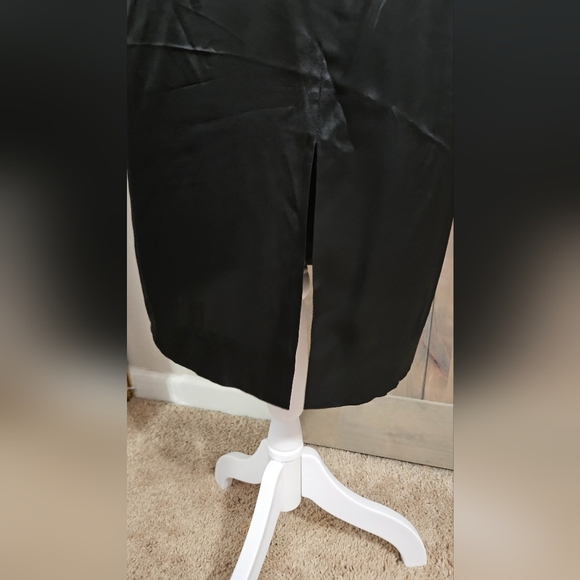 Vintage CADAZ 100% Silk Midi Shift Sleeveless Slip Dress In Black. Size 10 - Picture 15 of 15